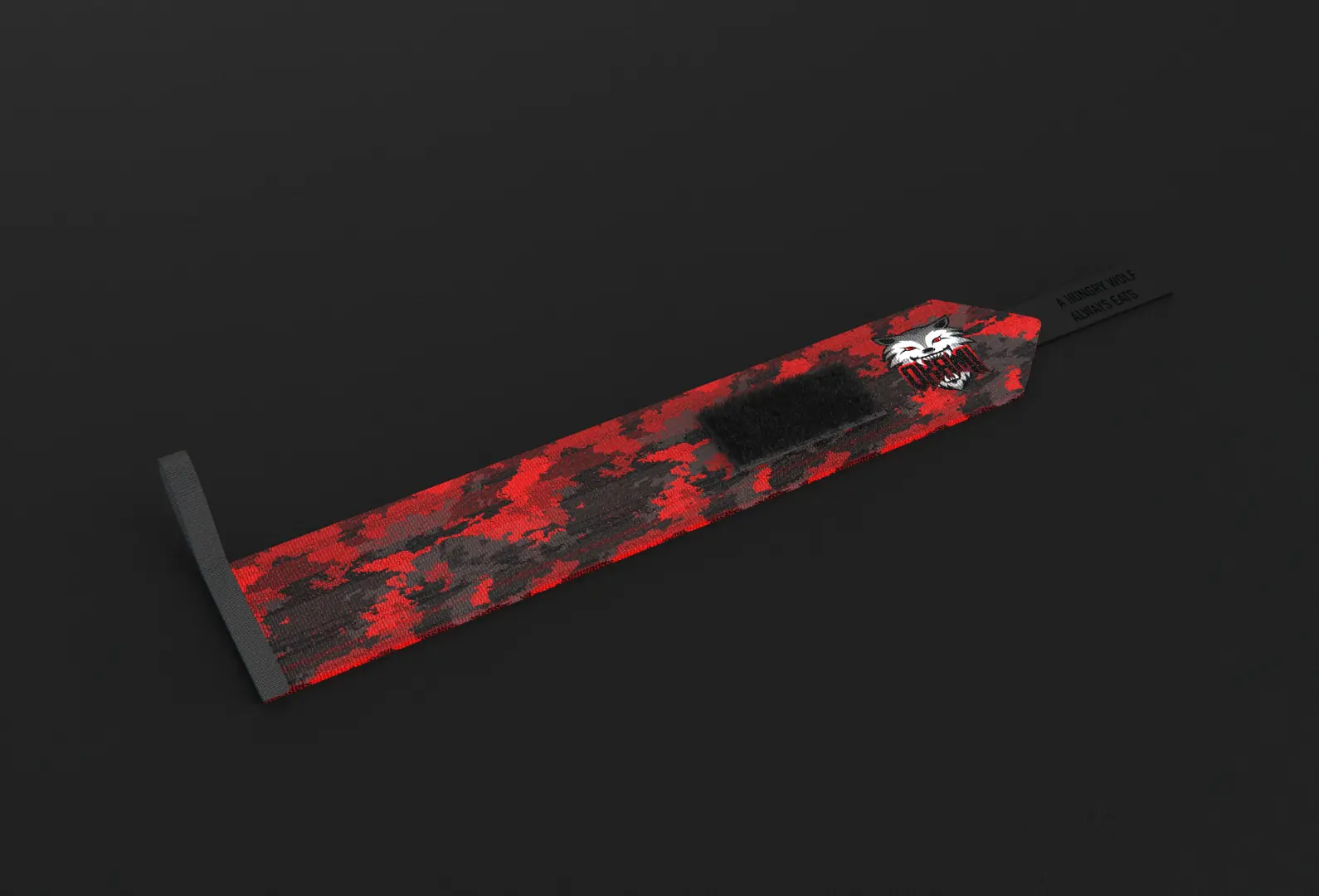 3D-produktrendering af roed camo-wrap, farvevariant af samme produkt